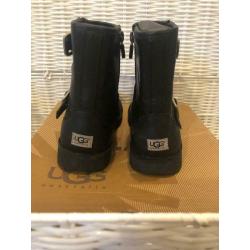 Black ugg biker boots