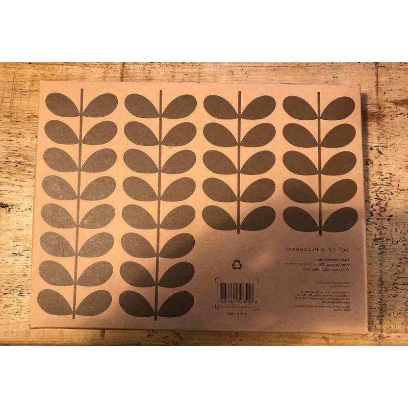 Orla Kiely Set Of 4 Placemats 70?s Oval Flower Design Placemats BNIB