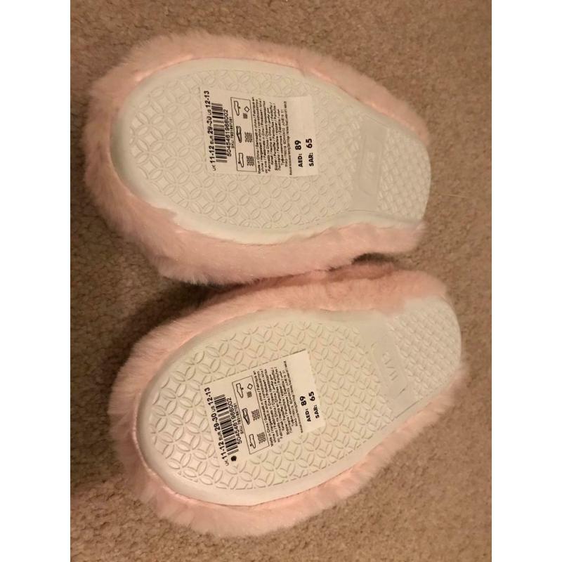 Brand new Accessorize Girls Unicorn Slippers size 11-12