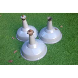 1950 industrial Classic grey enamel lights